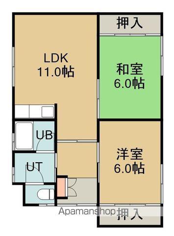 エムコーポ(2LDK/1階)の間取り写真