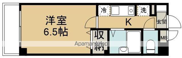 グランヒルズ鶴ヶ島(1K/3階)の間取り写真