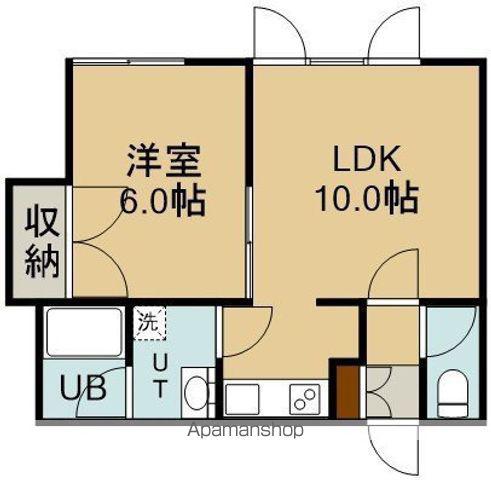 ローズアパートⅠ(1LDK/1階)の間取り写真