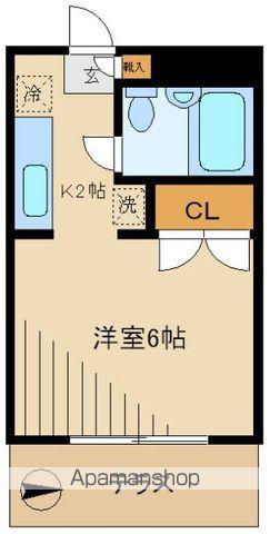 メゾントヨタ(1K/1階)の間取り写真