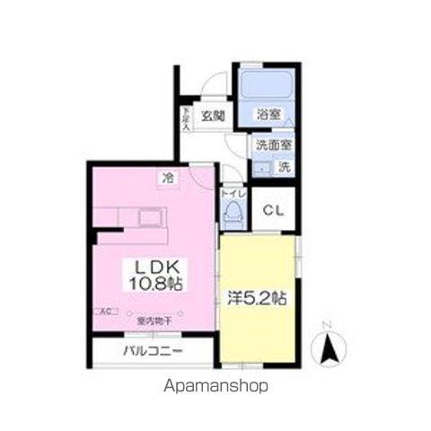 アリエッタⅠ(1LDK/1階)の間取り写真