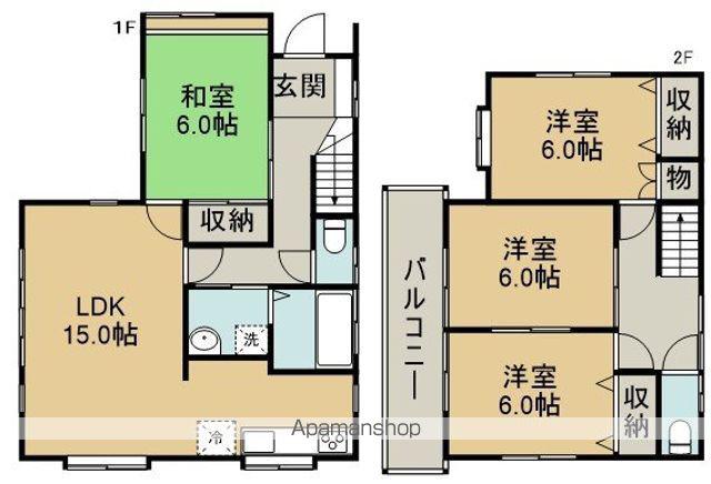 川越線 西川越駅 徒歩16分 2階建 築26年(4LDK)の間取り写真