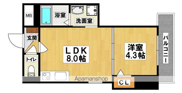 七道ハウス(1LDK/2階)の間取り写真