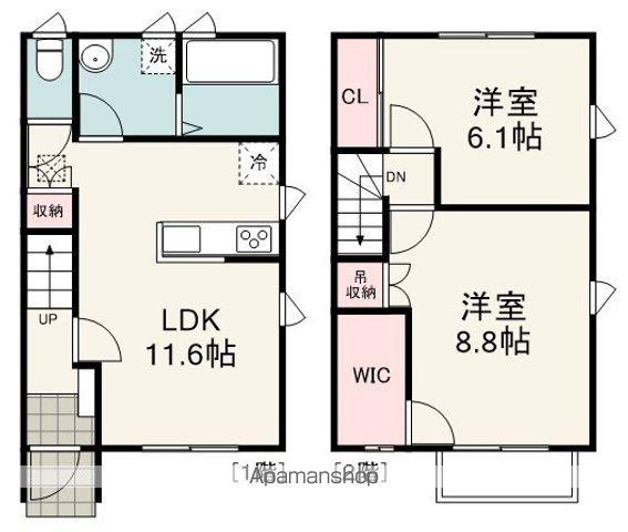ナチューレ竜南　Ｓ棟(2LDK)の間取り写真