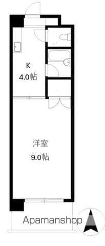 SELEコート弐番館(1K/4階)の間取り写真