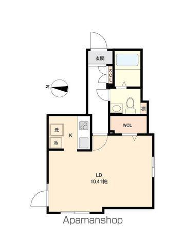 ボヌール石神井公園(1K/4階)の間取り写真