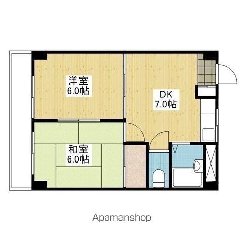 コーポカワモト2(2DK/2階)の間取り写真