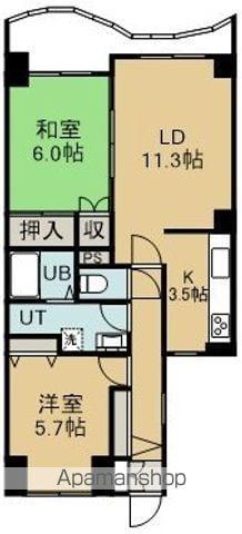 マンションリヴァージュ(2LDK/1階)の間取り写真