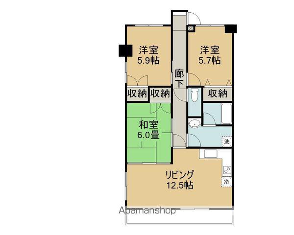 ヴィラ・クラマス(3LDK/3階)の間取り写真