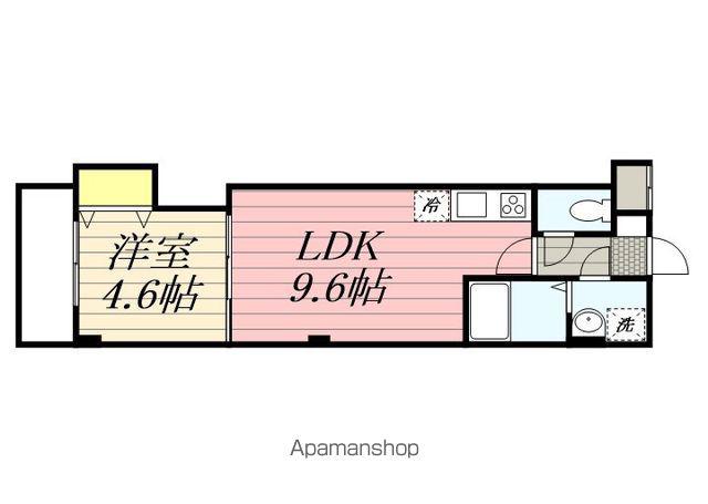 CARMANT MAISON(1LDK/3階)の間取り写真