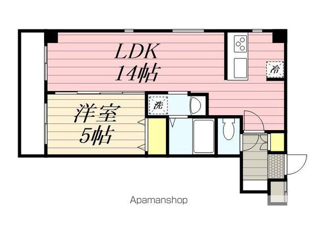 ヴィクトリア(1LDK/1階)の間取り写真