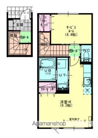 POMME(1K/2階)の間取り写真