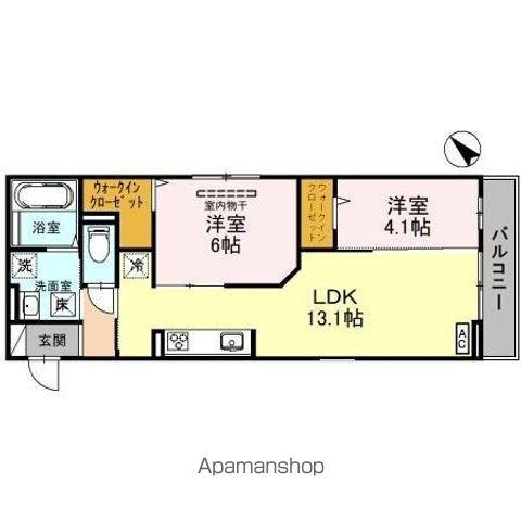 フォンテーヌ(2LDK/1階)の間取り写真