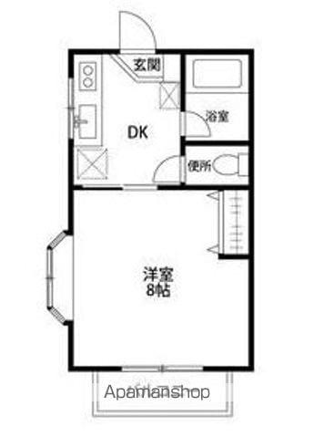 タウニーホワイトベル(1K/1階)の間取り写真