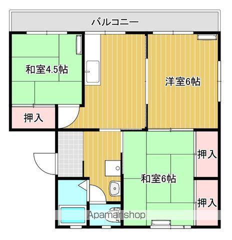 サンリッチ新橋(3K/3階)の間取り写真