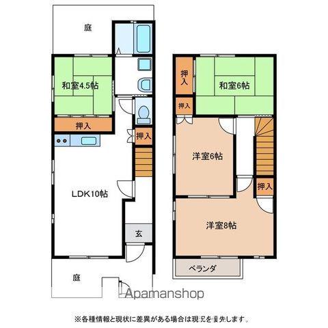 名鉄広見線 新可児駅 徒歩17分 2階建 築34年(4LDK)の間取り写真