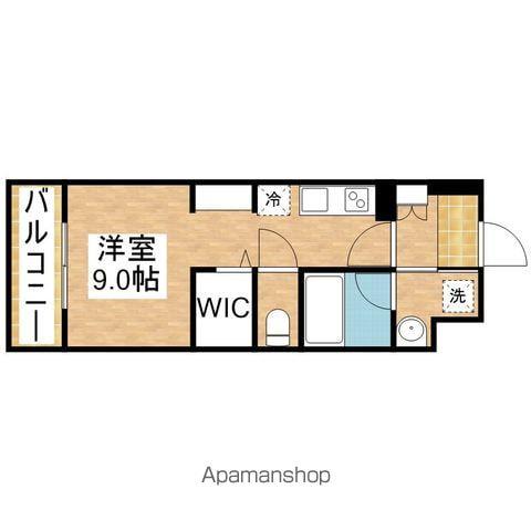 LALLURE(1K/4階)の間取り写真