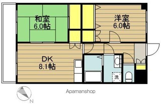 さくらビル(2DK/2階)の間取り写真