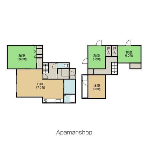 千歳線 沼ノ端駅 徒歩12分 2階建 築42年(4LDK)の間取り写真