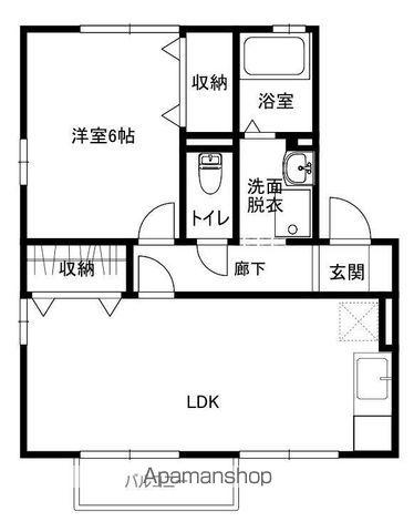 リモージュE(1LDK/2階)の間取り写真