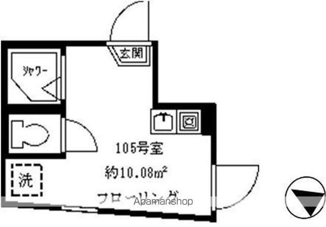 フェリスオータム(ワンルーム/1階)の間取り写真