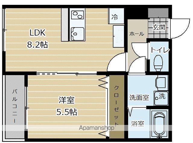 LMAHOUSE Ⅱ(1LDK/2階)の間取り写真