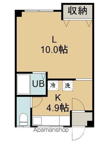 ハイツゆの川(1K/2階)の間取り写真