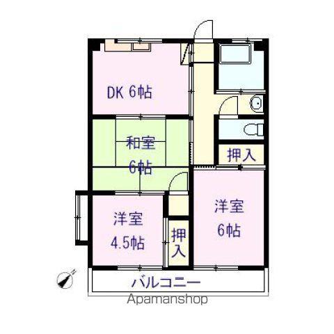沖田コーポラス(3DK/2階)の間取り写真