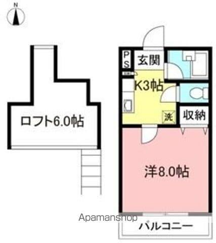 カーサベルデ(1K/2階)の間取り写真