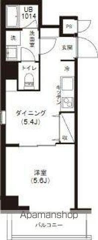 レピュア両国レジデンス(1DK/5階)の間取り写真