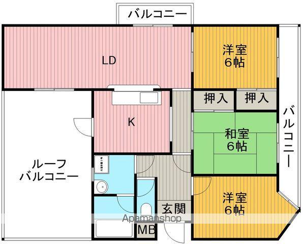 ハーモニーⅠ(3LDK/5階)の間取り写真