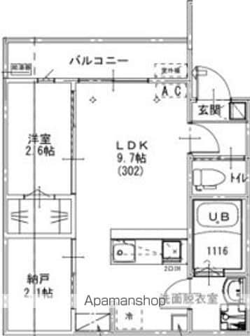 KEIAI RESIDENCE 北小金Ⅲ(1SLDK/3階)の間取り写真