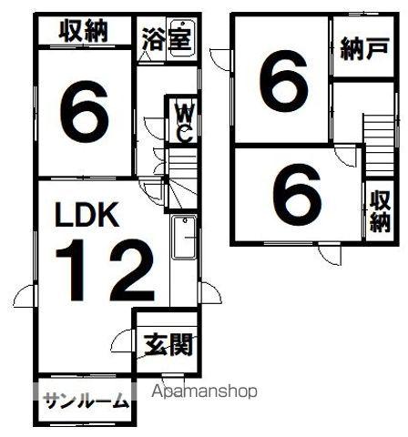 根室本線 武佐駅(北海道) 徒歩59分 2階建 築51年(3LDK)の間取り写真