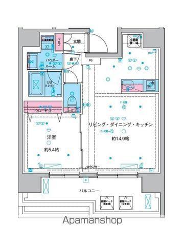 ジェノヴィア本所吾妻橋3(1LDK/5階)の間取り写真