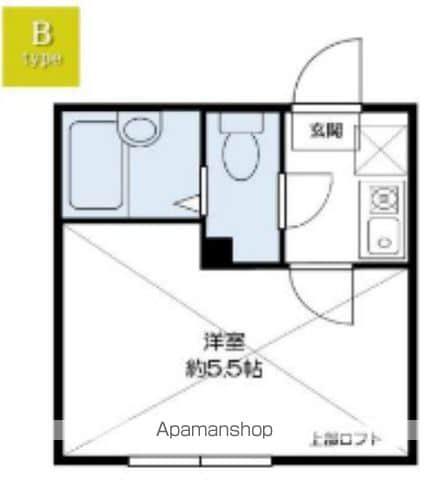 サンフォート小岩(1K/3階)の間取り写真