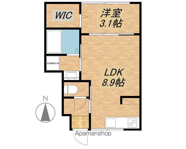 フォルモント米原(1LDK/1階)の間取り写真