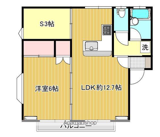 K.コート(1SLDK/2階)の間取り写真