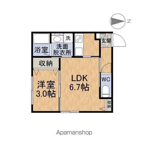 インテグラル大願寺(1DK/1階)の間取り写真