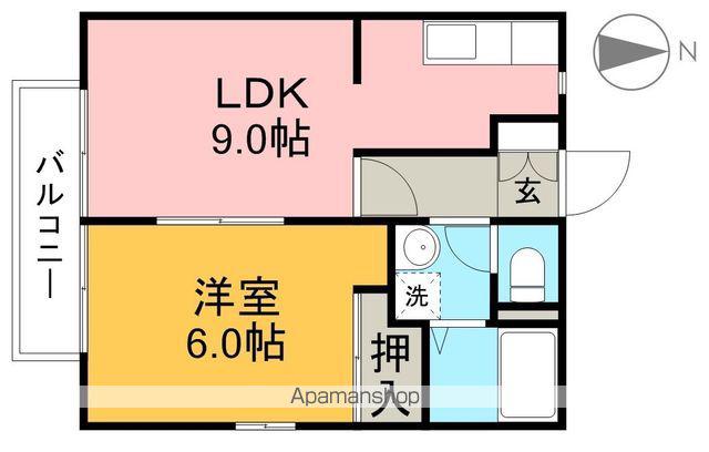 KSハイツ(1LDK/2階)の間取り写真