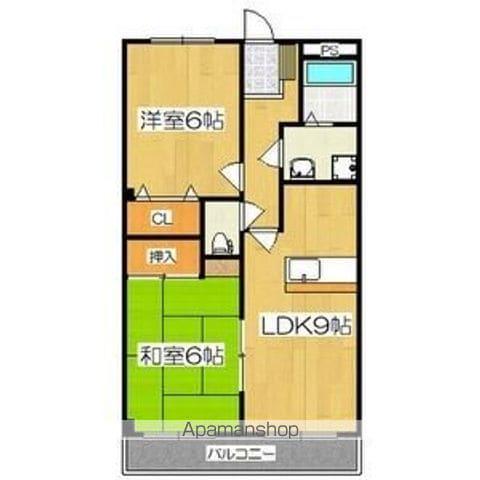 レナジア久地野(2DK/2階)の間取り写真