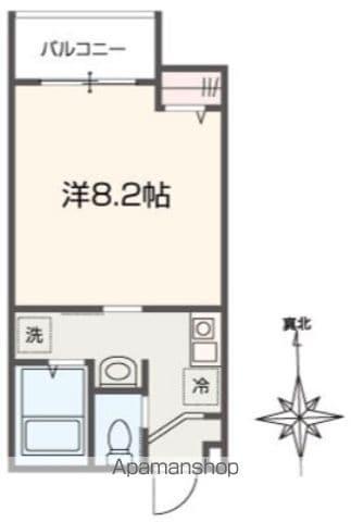 メルラス東青梅(1K/3階)の間取り写真