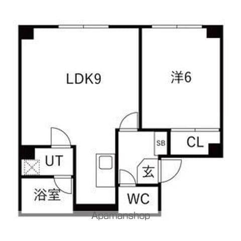 楡BLD(1LDK/2階)の間取り写真