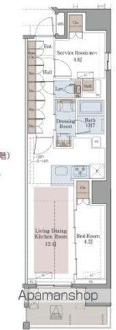 LUXENA八王子寺町(1SLDK/13階)の間取り写真