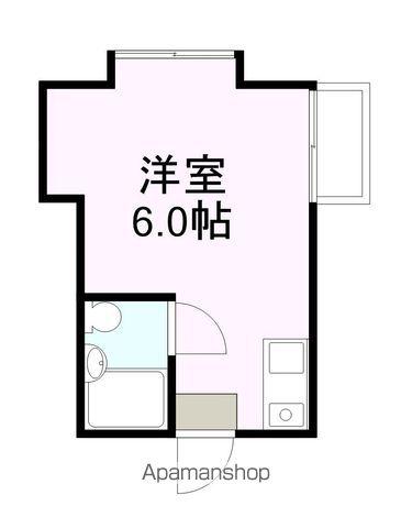 ポエム・ザ・マンション(ワンルーム/4階)の間取り写真