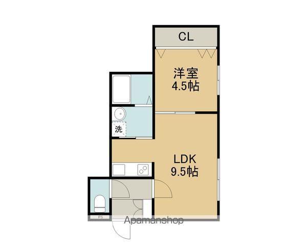 Y＇STOMAKOMAI(1LDK/4階)の間取り写真