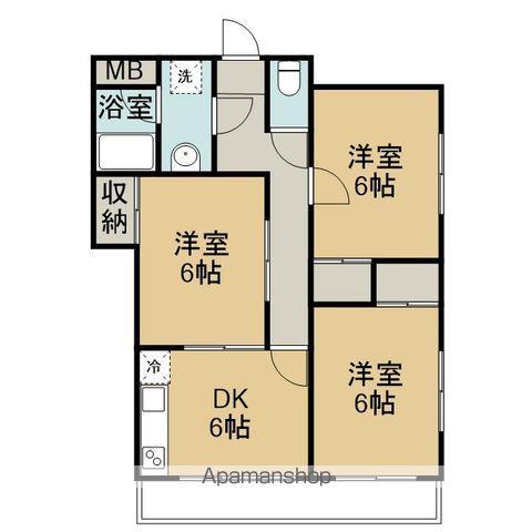 サニースクエア(3DK/3階)の間取り写真