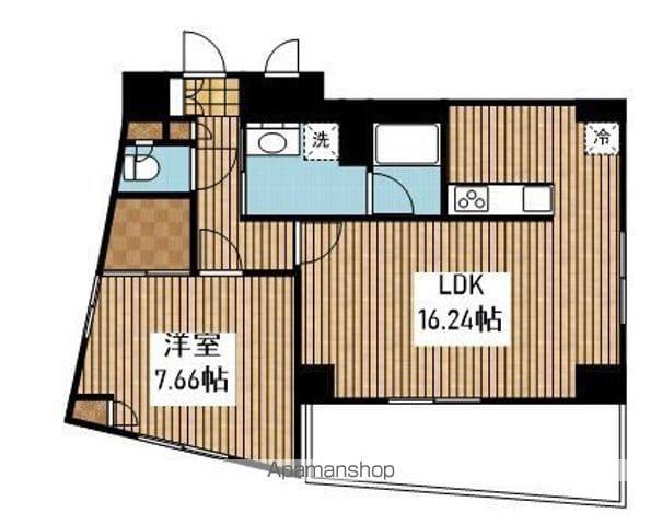 ホポロ古町(1LDK/6階)の間取り写真