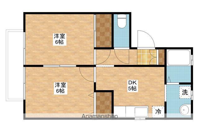 近江ロイヤルハイツC棟(2K/2階)の間取り写真