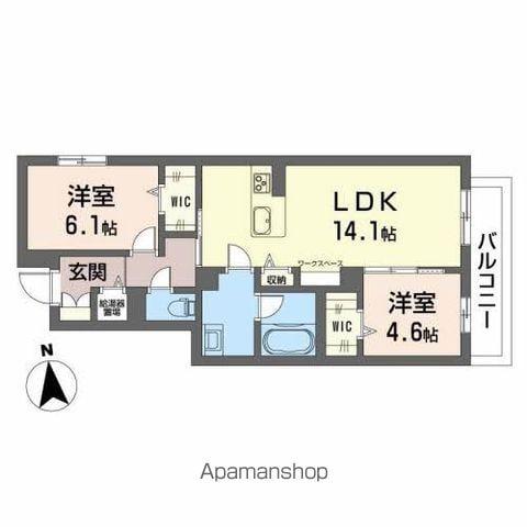 シエロ アズール(2LDK/2階)の間取り写真