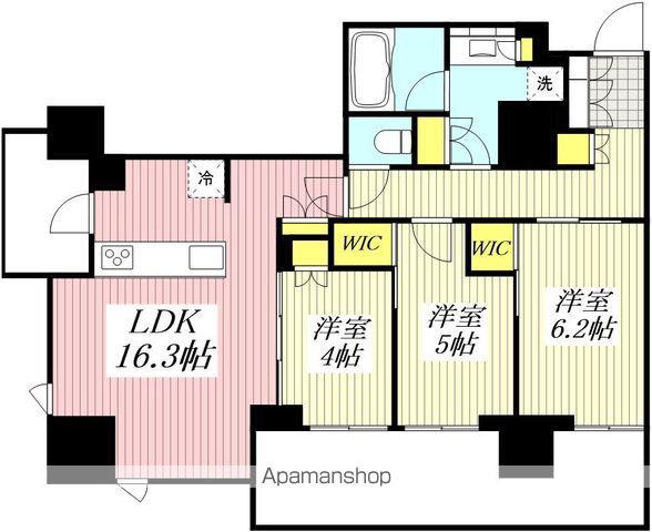 アトラスタワー小平小川(3LDK/9階)の間取り写真